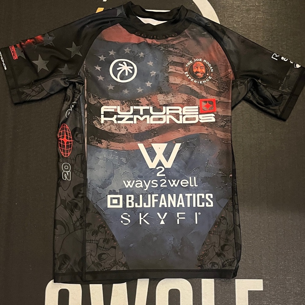 Black Graphic Rash Guard